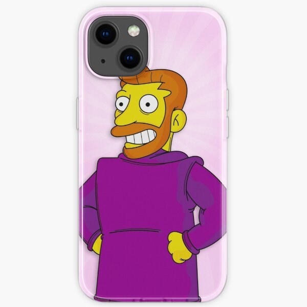 Hank Scorpio, Backwards Coat Pink - Simpsons iPhone Soft Case RB0709 product Offical simpson Merch