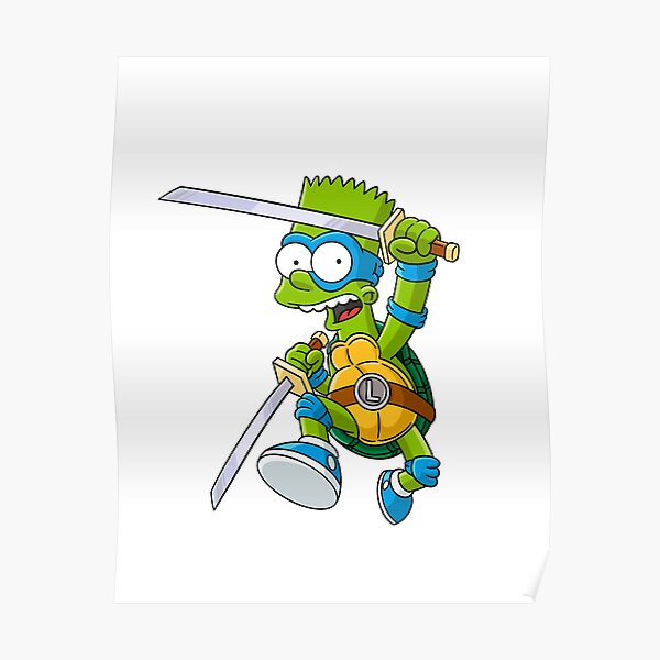 Ninja Turtle Bart - TMNT - SIMPSONS Poster RB0709 product Offical simpson Merch
