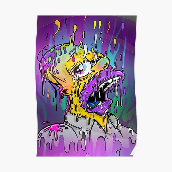 Melting Homer Poster RB0709 product Offical simpson Merch