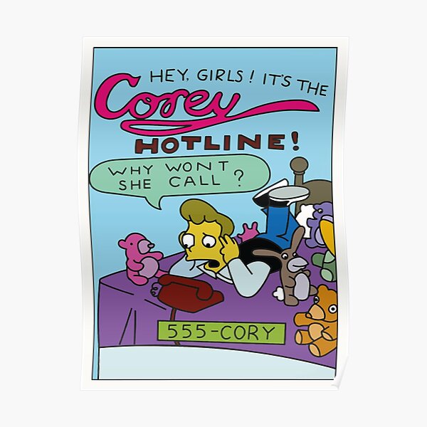 Corey Funny The Simpsons Inspired Magazine From 90's Cartoons Poster RB0709 product Offical simpson Merch