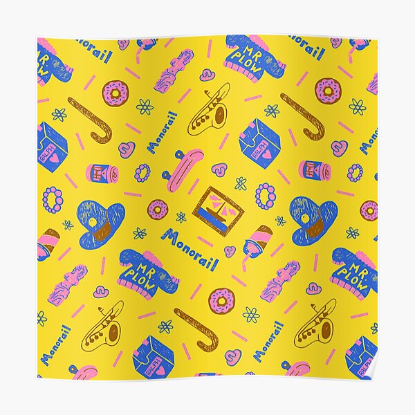 Comprehensive Simpsons Pattern Poster RB0709 product Offical simpson Merch
