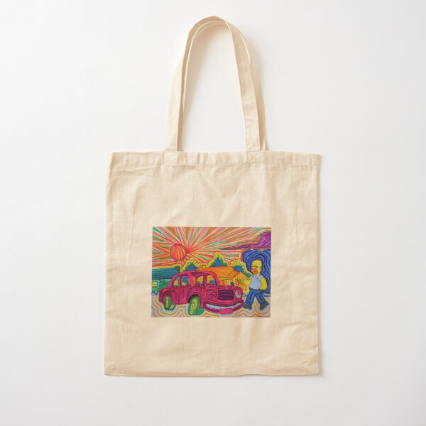 Trippy Homer Cotton Tote Bag RB0709 product Offical simpson Merch