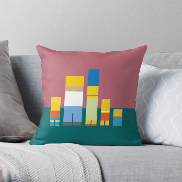 The Simpsons Block Minimal Throw Pillow RB0709 product Offical simpson Merch