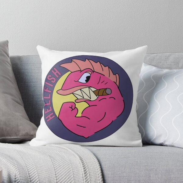 Flying Hellfish! Simpsons Throw Pillow RB0709 product Offical simpson Merch
