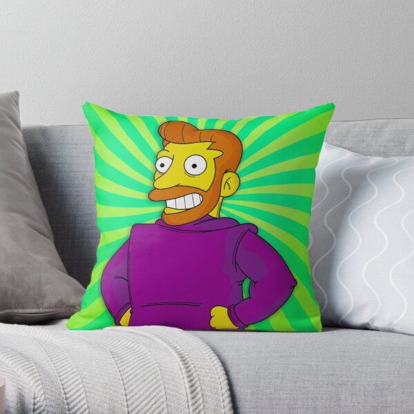 Hank Scorpio, Backwards Coat Green - Simpsons Throw Pillow RB0709 product Offical simpson Merch