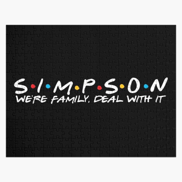 Simpson Last Name Simpson Surname Simpson Family Name Simpson Second Name Jigsaw Puzzle RB0709 product Offical simpson Merch